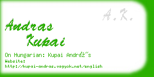 andras kupai business card